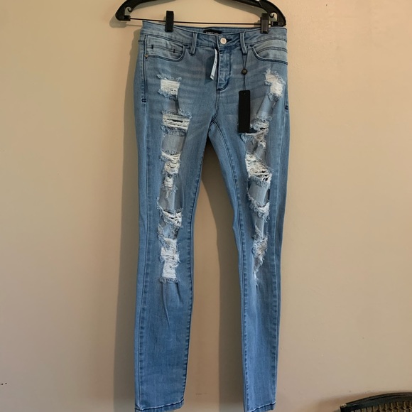 Bebe heartbreaker distressed - Picture 3 of 4